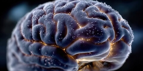 A mesmerizing digital illustration of the human brain, highlighting its complex structure and functions.