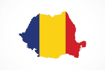 Obraz premium Flat Design Map of the ROMANIA – Vector Graphic for Print and Web (may contain provinces)