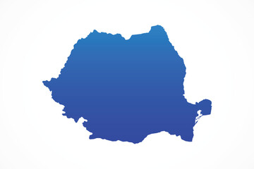 Flat Design Map of the ROMANIA – Vector Graphic for Print and Web (may contain provinces)