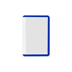 A simple rectangular container with a blue border, likely used for storage or organization.