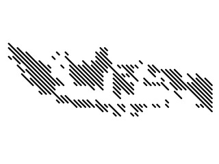 Top-Left Diagonal Lines Vector Map of Indonesia Small