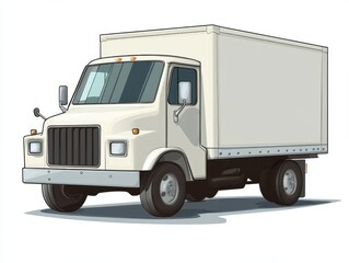 Obraz premium Delivery vehicle box truck transportation moving company auto