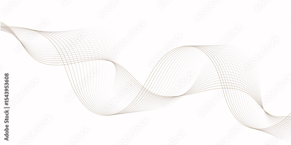 Aufkleber delicate wave pattern of fine lines gracefully flows across a bright white background creating a soft effect lines creating a wave like design.