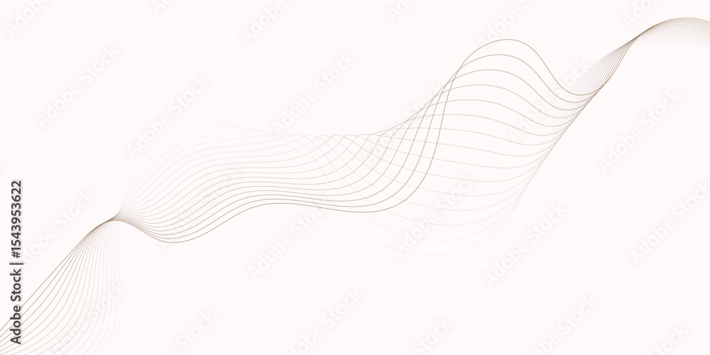 Aufkleber delicate wave pattern of fine lines gracefully flows across a bright white background creating a soft effect lines creating a wave like design.