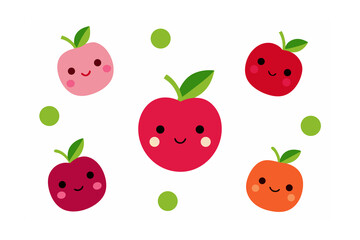 seamless pattern with red apples