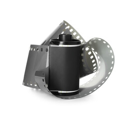 Roll of photographic film isolated on white