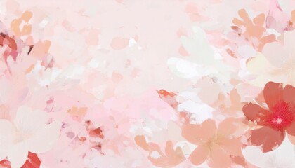  soft pastel floral abstract with blooming white magnolia flowers on textured pink background for feminine web design, elegant branding, or romantic print media