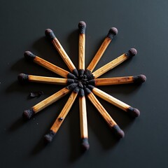 row of matches