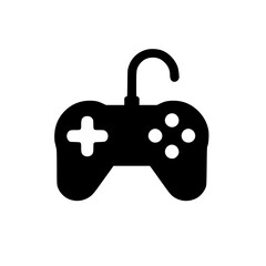 Minimalist Gamepad Silhouette – Black SVG Clipart Icon