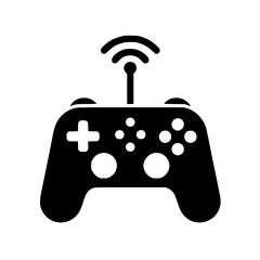 Minimalist Gamepad Silhouette – Black SVG Clipart Icon