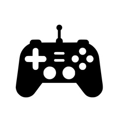 Minimalist Gamepad Silhouette – Black SVG Clipart Icon