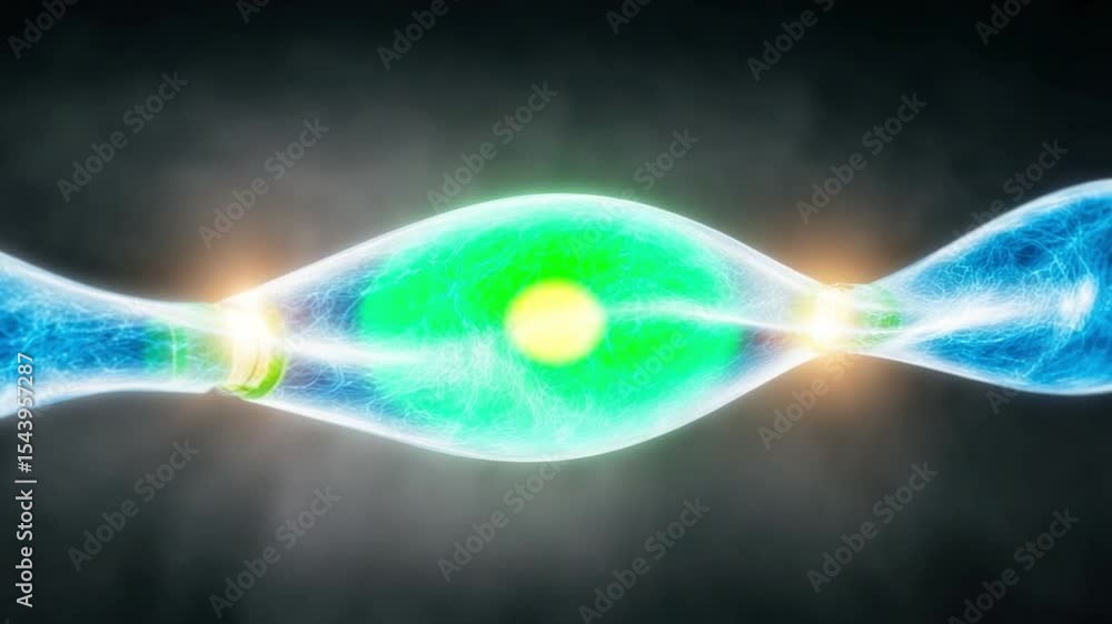 Poster abstract neuronal communication: a vibrant, photorealistic depiction of neural activity showcases th