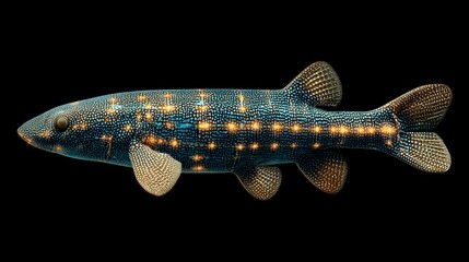 Bioluminescent velvet belly lanternshark photographed midwater zone underside glowing faintly in natural camouflage pattern