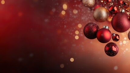 A collection of vibrant Christmas ornaments glistens in festive hues, capturing the joyful spirit of the holiday season and the warmth of togetherness and celebration.