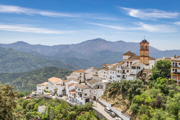 Naklejka premium Algatocin, Malaga, Andalusia, Spain. Mountain village.
