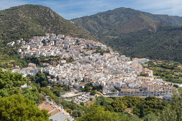 Fototapeta premium Ojen, Malaga, Andalusia, Spain. A hillside town.