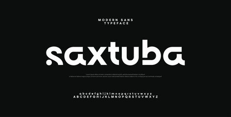 Creative Modern Future Logo Alphabet Font and Number. Typography abstract italic bold fonts technology, sport, movie brand and logos. vector illustration
