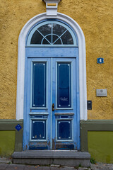 Eastern Europe, Baltic States, Estonia, Tallinn. Blue door.