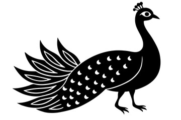 Fototapeta premium vector illustration of a peacock