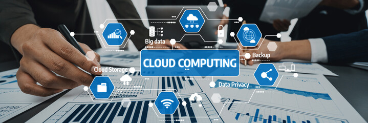 Analyst team working on BI Fintech to analyze financial dashboard paper at office workplace....