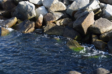 Obraz premium the coast of the mediterranean sea in the north of israel