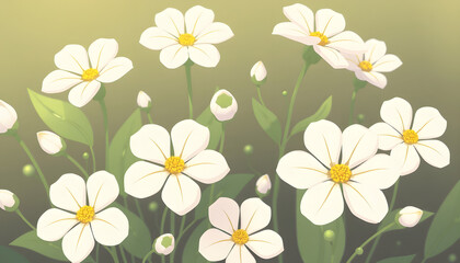 Delicate ivory blossoms. isolated with white highlights