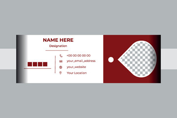 Professional email signature vector design