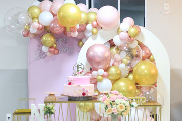 Festa de 15 anos cor de rosa
