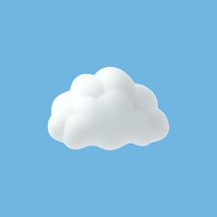 3D Puffy Cloud:  Perfect for Design Projects & Digital Art