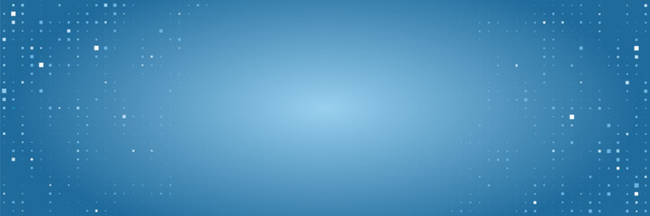 Obraz premium Pixel dots on blue gradient background. Abstract pattern backdrop design for digital or modern technology concept. Art & Illustration