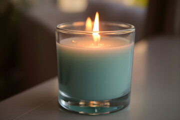 Elegant Decorative Candle in a Glass Container