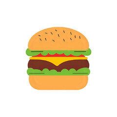 Juicy Cheeseburger Illustration: Perfect for Restaurant Menus & Food Blogs