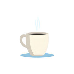 Hot Coffee Cup Illustration: Perfect for Cafe Menus and Websites