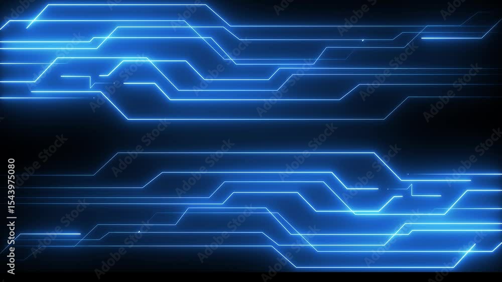 Poster glowing neon rectangle border frame in the shape rectangle. technology background with arrow animati