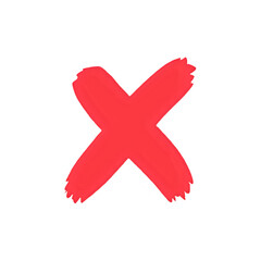 Obraz premium Bold Red X Mark: Graphic Element for Design Projects