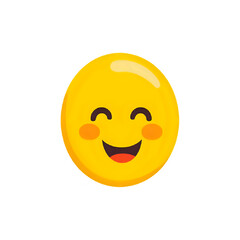 Cheerful Emoji: A Bright Yellow Smiley Face