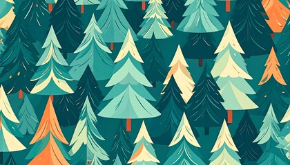 Winter Forest Pattern Design.