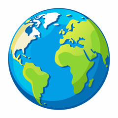 Fototapeta premium Simple cartoon illustration of the earth globe