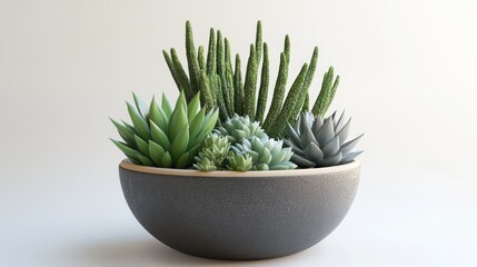 Serene Succulents: A Modern Minimalist Still Life