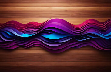 Colour Wooden Spiral Abstract Background