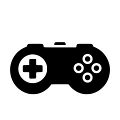 Minimalist Retro Gamepad Silhouette – Black SVG Clipart Icon