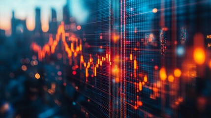 Graph Going Up: A rising graph symbolizes financial growth, success, and positive progress in a startup's journey. -