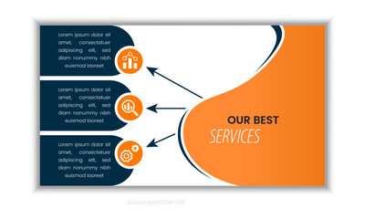 Professional business PowerPoint presentation slides template design. Infographic elements template set for web, print, annual report use for modern company profile