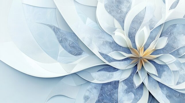 graphisme nettes de diff&Atilde;&copy;rents motif g&Atilde;&copy;om&Atilde;&copy;trique floral simple bleu sur blanc -