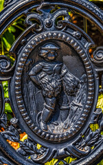 Gate decoration Arts and Industries building Smithsonian Museum Institution, Washington DC. Second oldest of the Smithsonian museums on the National Mall built in 1881.