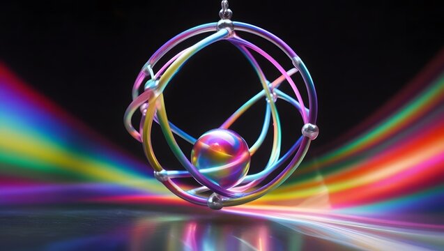 Geometric Energy Structure – Spherical Node Network with Light Trails