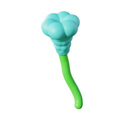 Digital flower modeled in virtual reality 002