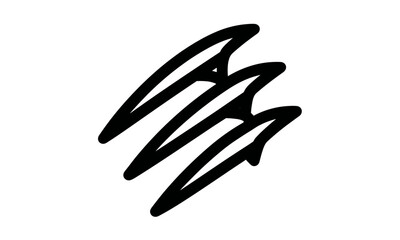 Claw mark scratches, tiger cat wild animal attack trace, ripped lines icon set, scary scratch symbol, fierce claw imprint graphic, sharp damage effect, vector illustration, cutout.