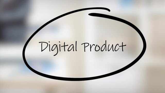 Digital Product Handwriting using black marker on glass