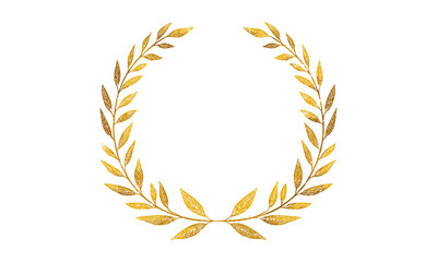 Golden olive wreath, greek laurel crown, antique victory symbol, ancient wreath element, classic honor emblem, vector illustration, award wreath clipart, cutout, png.